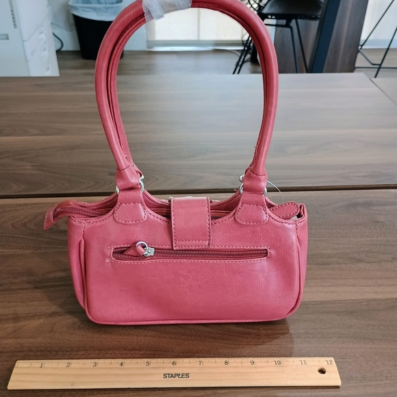 Pink Vegan Leather Handbag - Picture 2 of 4